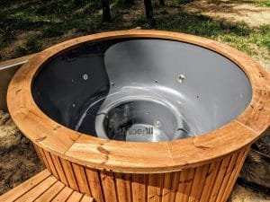 Melodieus Blaze Oude man Buiten Hottub Jacuzzi met Externe Houtkachel - Gaskachel - TimberIN