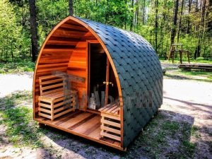 Buitentuin Houten Sauna Red Cedar Met Elektrische Kachel En Veranda (17)