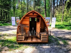 Buitentuin Houten Sauna Red Cedar Met Elektrische Kachel En Veranda (23)