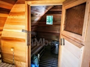 Buitentuin Houten Sauna Red Cedar Met Elektrische Kachel En Veranda (9)