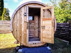 Outdoor Buiten Houten Tuin Sauna Rond (1)