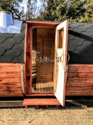 Outdoor Buiten Houten Tuin Sauna Rond (13)