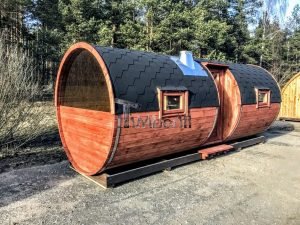 Outdoor Buiten Houten Tuin Sauna Rond (2)