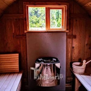 Outdoor Buiten Houten Tuin Sauna Rond (4)