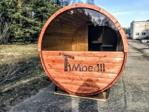 Outdoor Buiten Houten Tuin Sauna Rond (8)