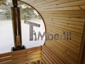 Outdoor Barrel Sauna Met Een Panoramisch Raam (18)