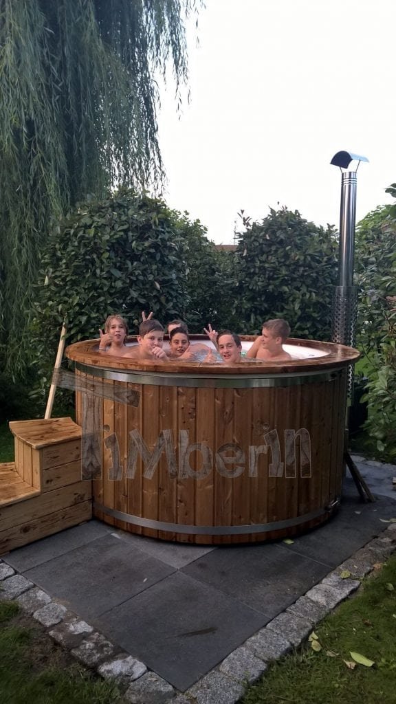 Hottub Fiberglas Met Geïntegreerde Kachel Thermohout Vincent Boxtel Netherlands 2