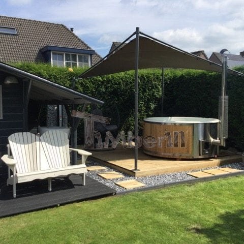 Hottub Fiberglas Met Geïntegreerde Kachel Tom Middelbeers Netherlands 1