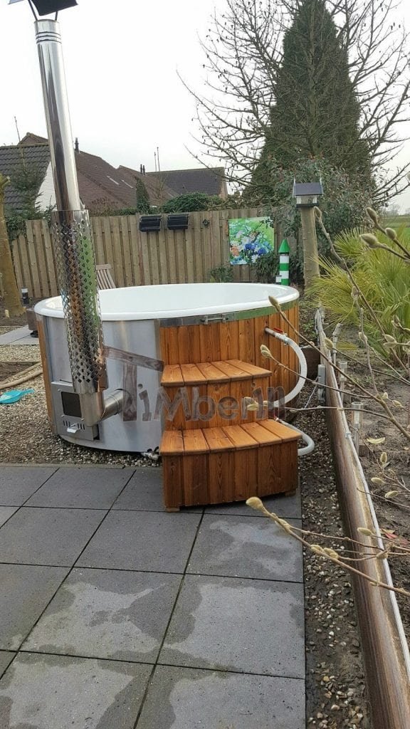 Hottub Fiberglas Met Geïntegreerde Kachel Thermohout Wellness Royal, Marcel, Batenburg, Netherland (3)
