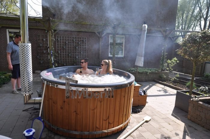 Hottub Fiberglas Met Geintegreerde Kachel Thermohout Wellness Royal, Ron, Dordrecht, Netherlands