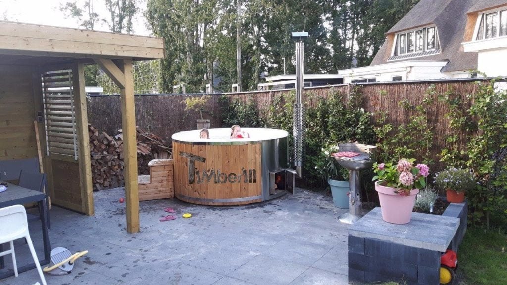 Hottub Fiberglas Met Geintegreerde Kachel Thermohout Wellness Royal, Klaas, Naarden, Netherlands (2)