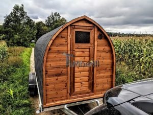 Igloo Sauna Met Aanhanger Kleedkamer En Harvia Oven (2)