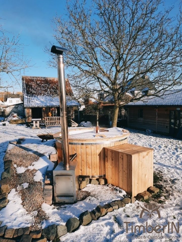 Buiten Hottub Met Externe Kachel Hout Diesel Gaskachel, Michael, Nederhasselt, België (3)