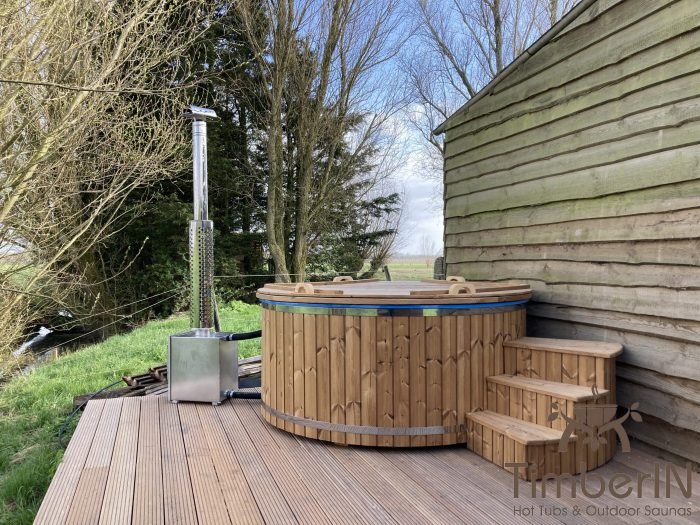 Buiten Hottub Met Externe Kachel Hout Gaskachel Pellet, Buitensauna Pod Iglu, Martijn, Lexmond, Nederland (1)