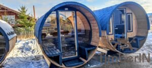 Buitensauna Rond Barrel LUXE (10)