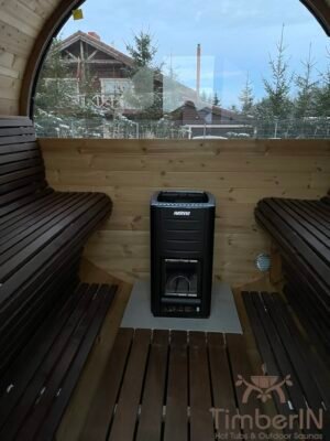 Buitensauna Rond Barrel LUXE (6)
