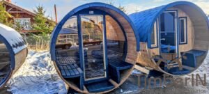 Buitensauna Rond Barrel LUXE (8)