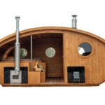 Ovale Buitensauna Met Geïntegreerd Bubbelbad (1)