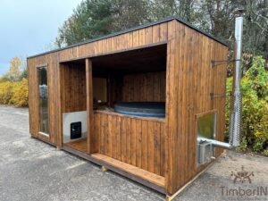 Moderne Tuin Sauna Met Hot Tub (10)