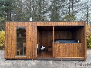 Moderne Tuin Sauna Met Hot Tub (2)