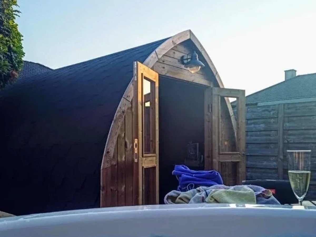 Houten glamping pod voor camping en recreatie