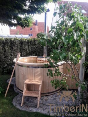 TimberIN Nordic Deluxe houten hottub, sparrenhout – klantfoto