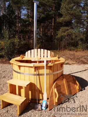 TimberIN Nordic Deluxe houten hottub, sparrenhout – klantfoto