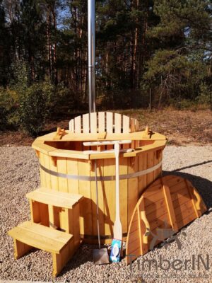 TimberIN Nordic Deluxe houten hottub, sparrenhout – klantfoto