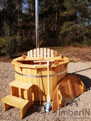 TimberIN Nordic Deluxe houten hottub, sparrenhout – klantfoto
